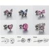 High-end and Niche Earrings Earrings Fashion Titanium Steel Butterfly Pink Heart-shaped Bow Lady Ear Studs  Unique