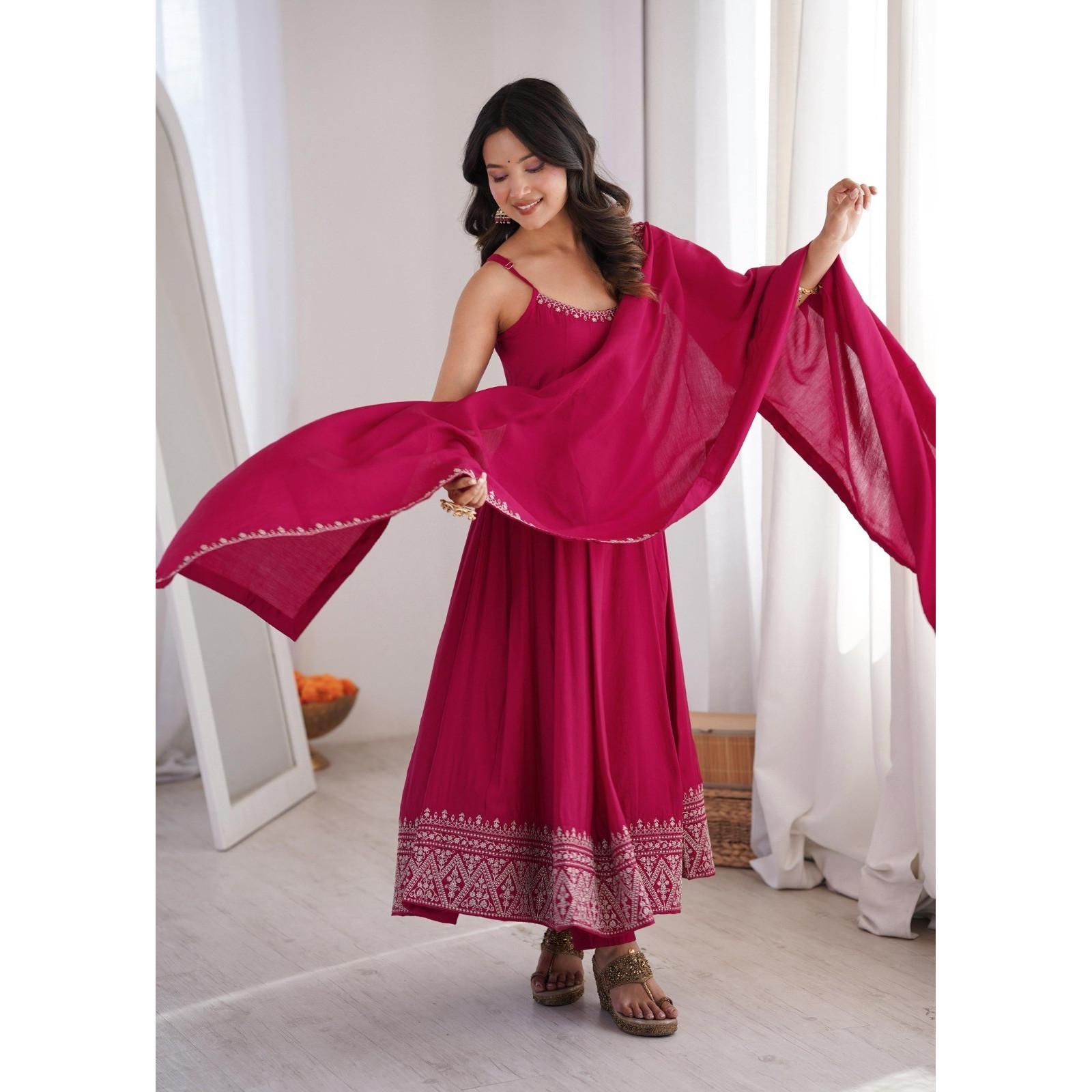 Salwar Kameez Party Wedding Wear Gown Dress Indian Bollywood Anarkali Suit M-38