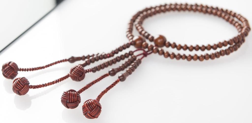 Kongodo Prayer Beads Wooden Prayer Beads Tamo Leather Prayer Beads Men's [Leather] (L)