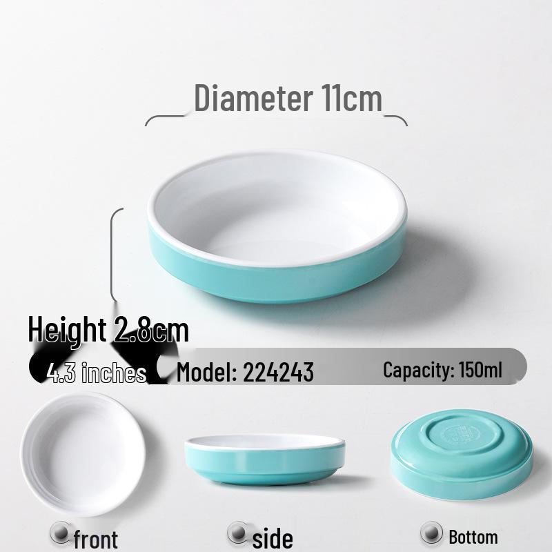 A5 Melamine Imitation Porcelain Small Steamed Vegetable Bowl, Round Plastic Tableware.