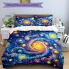 3pcs bedding set Starry Night Cosmic Swirl Includes 1 Comforter + 2 Pillowcases, Without Pillow Inserts, Soft Comfortable, Lightweight Breathable039