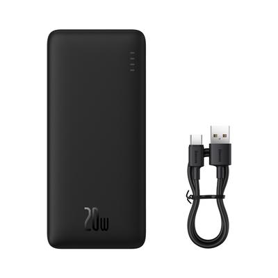 Airpow Powerbank 20W 10000mAh with USBA USBC Cable 30cm Black