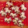 2026 Year of the Horse Gold Foil Pony Keychain Pendant – "Instant Wealth" Mobile Charm Gift
