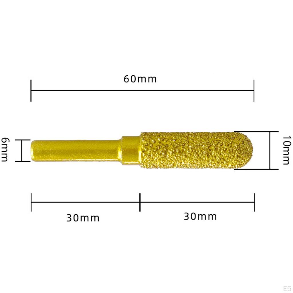 Diamond Bur Drill Bit, Grinding Head, Mounted Tip, Bit for Stone Carving