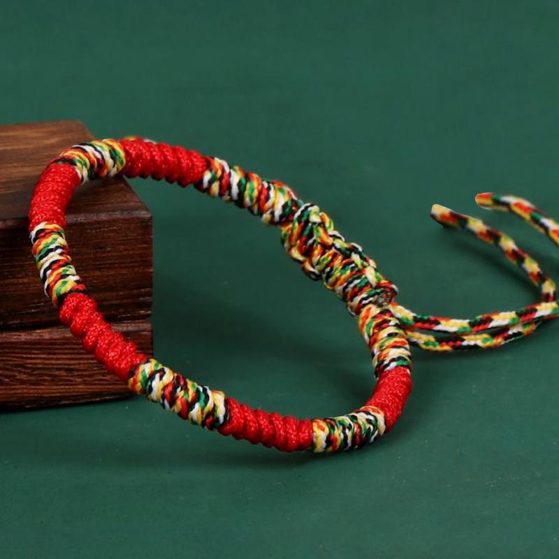 Tibetan Buddhism Lucky Bracelet Unisex Braided Adjustable King Kong Knot Red String Bracelets For Men Women Couple Pulsera