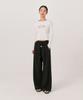 GRASPLAN One-Tuck Wide Banding Pants_Black (Regular Ver.)