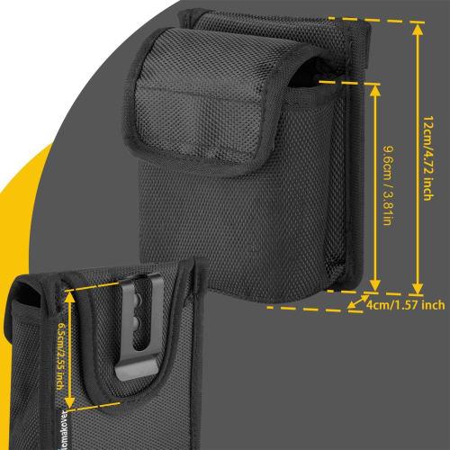 Measuring Tape Tool Pouch with Belt Clip, Tape Measure Clip Holster, 3.81*1.57*4.72 inches, Wear-Resistant Thick Belt Measuring Tape Tool Pouch for Te