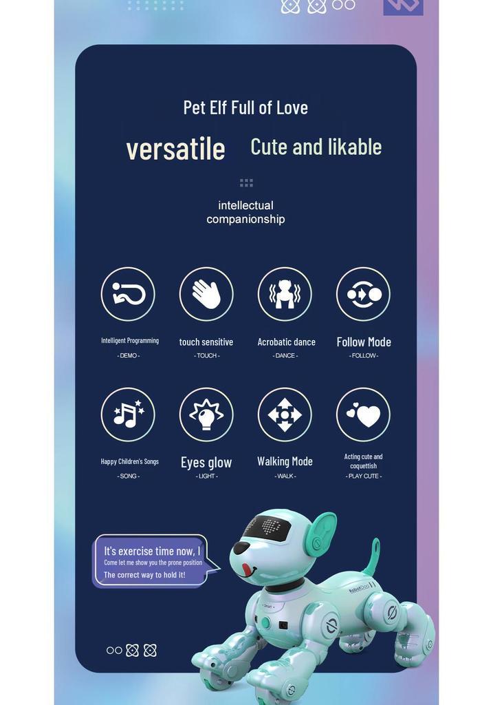 Subo BG1533 Laser Edition Smart Robot Dog: Programmable Walking, Barking, Singing, Dancing Electronic Pet Toy