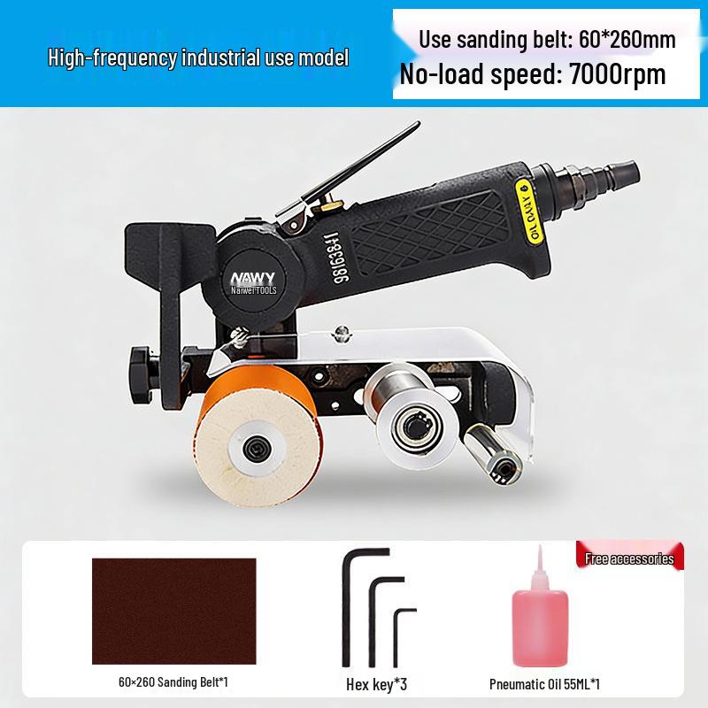 Pneumatic Stainless Steel Belt Grinder for Wire Drawing and Rust Removal