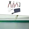 Heavy Duty Glass Running Pliers and Breaking Oil Feed Cutter Set, Stained Cutting