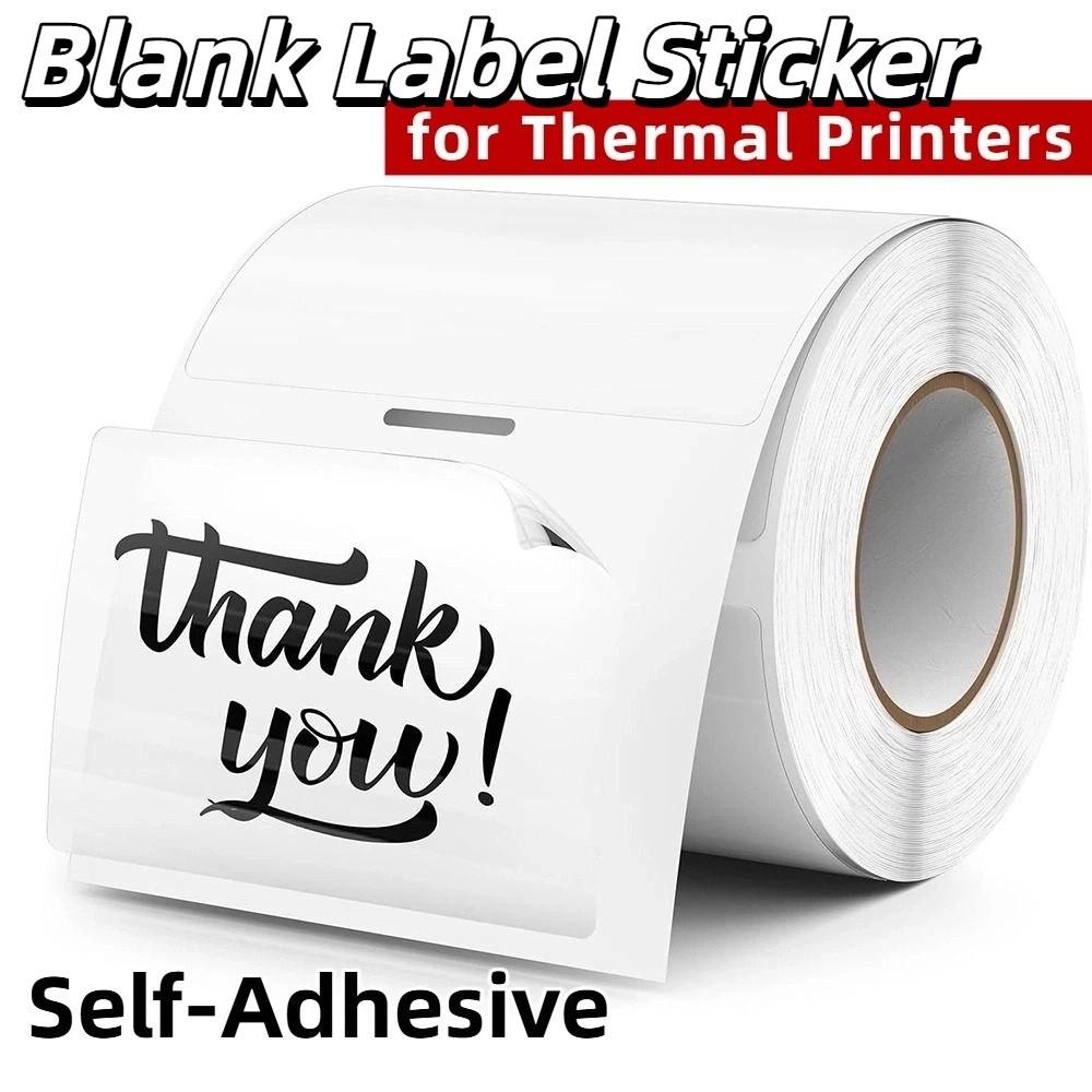 230Pcs Transparent Blank Label Sticker DIY Thermal Printing Paper Name Tag Sticker  Classroom