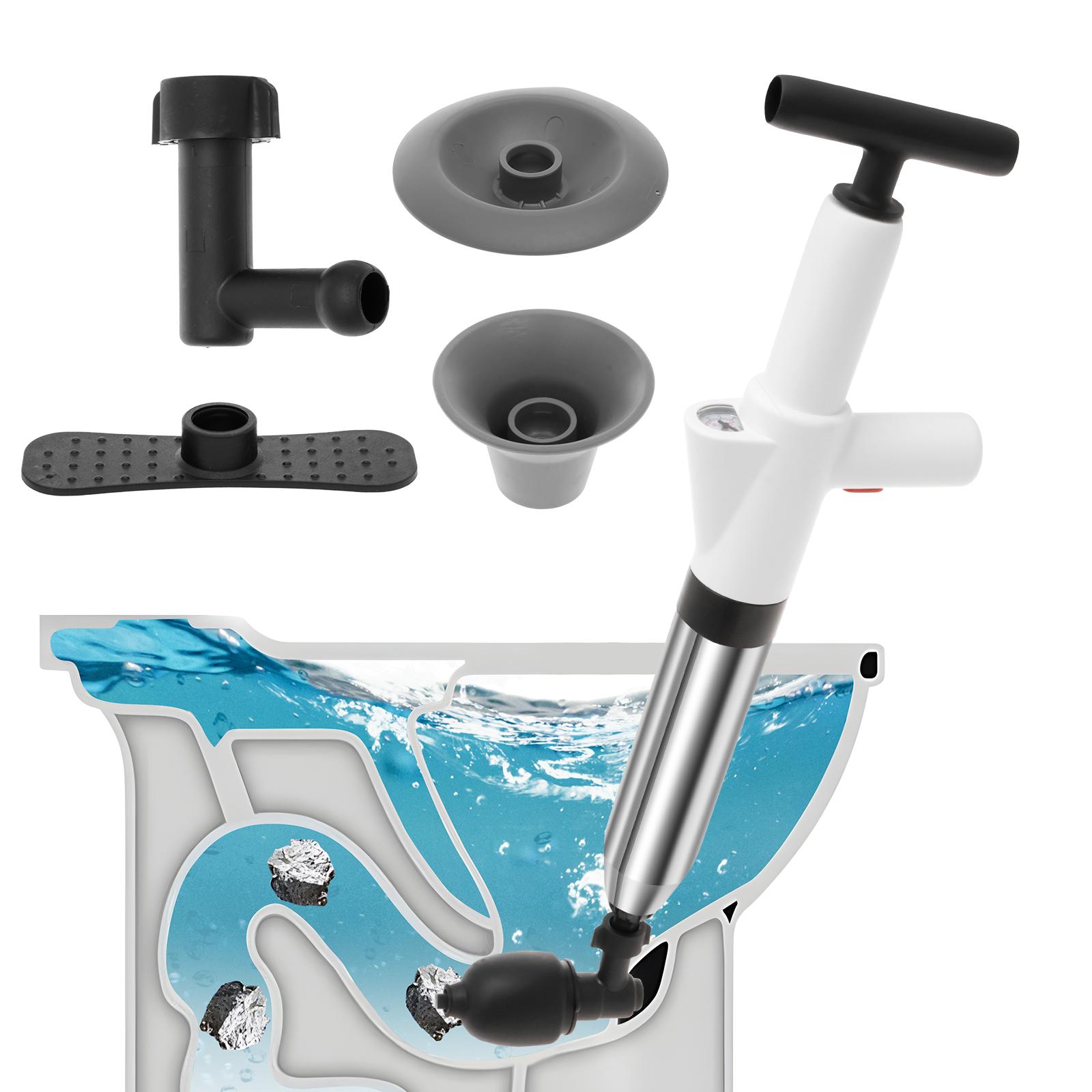 

Toilet Plunger Kit Ergonomic Bathroom Toilet Unblocker Tool with Comfortable Handle for Bathroom Kitchen Sink Floor Drain Tools