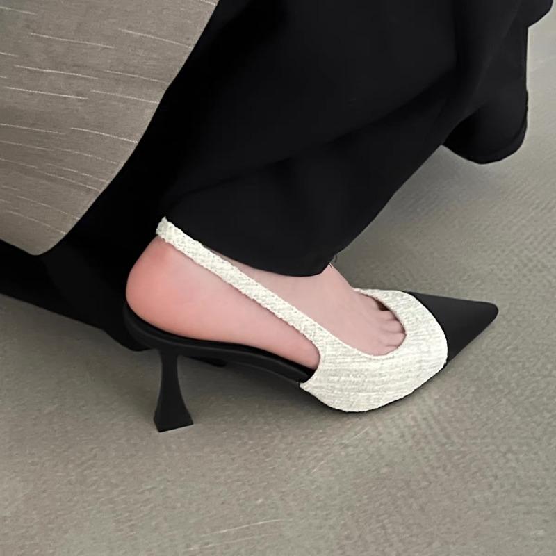 Fashion New Low Heels Real  Slingbacks Shoes Women Square Toe Pumps Thick Heel Shoes Brand Design Lady Footwear 2025