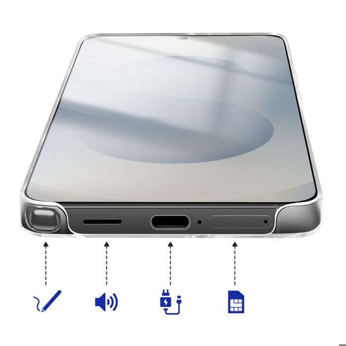 Coque - SAMSUNG - Galaxy S26 Ultra - Transparent - Rigide - Bords surélevés (compatible charge sans fil)