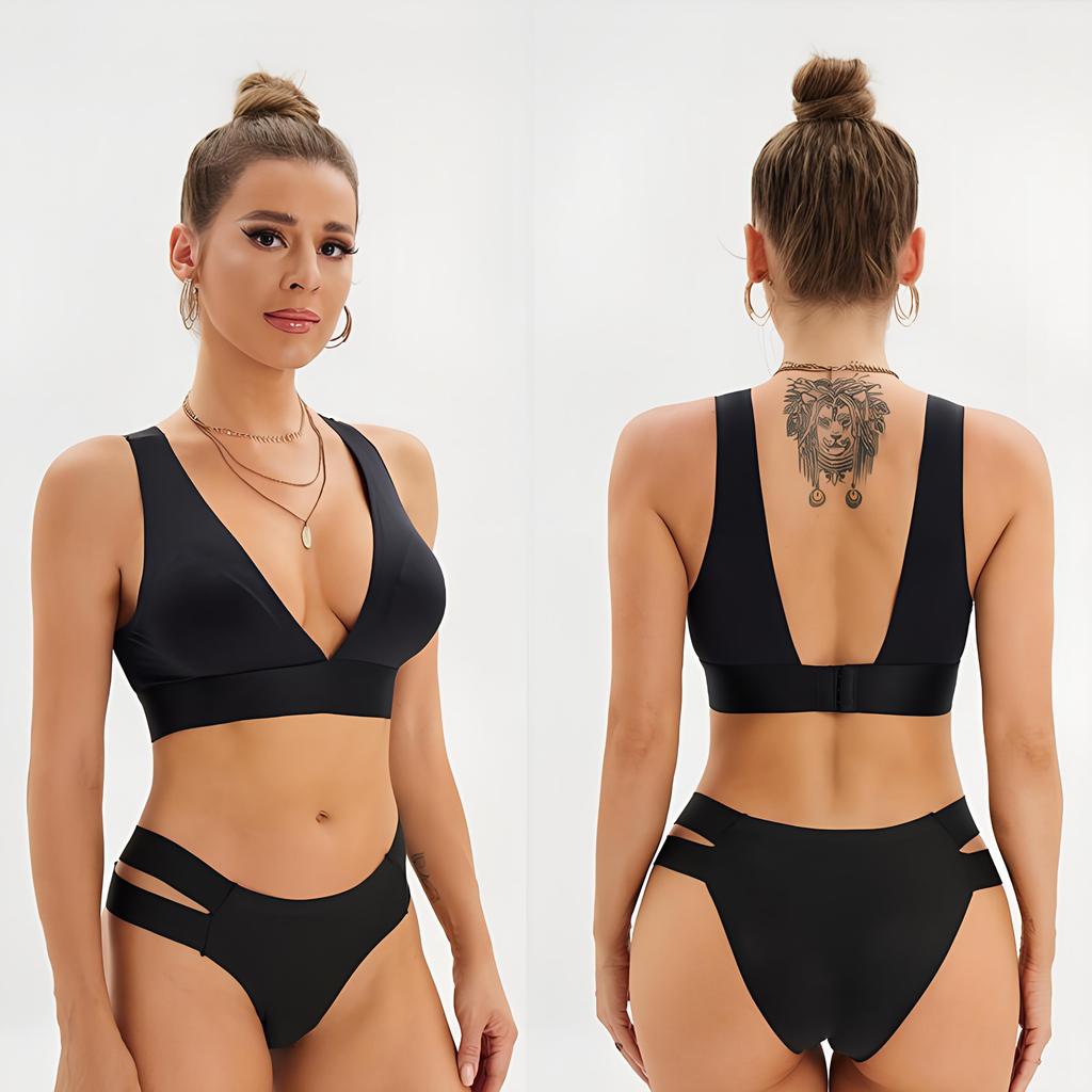 Sexy Push Up Cropped Tube Top for Women Plus Size S-XL V Neck Lingerie Female Underwear Activewear Fashion