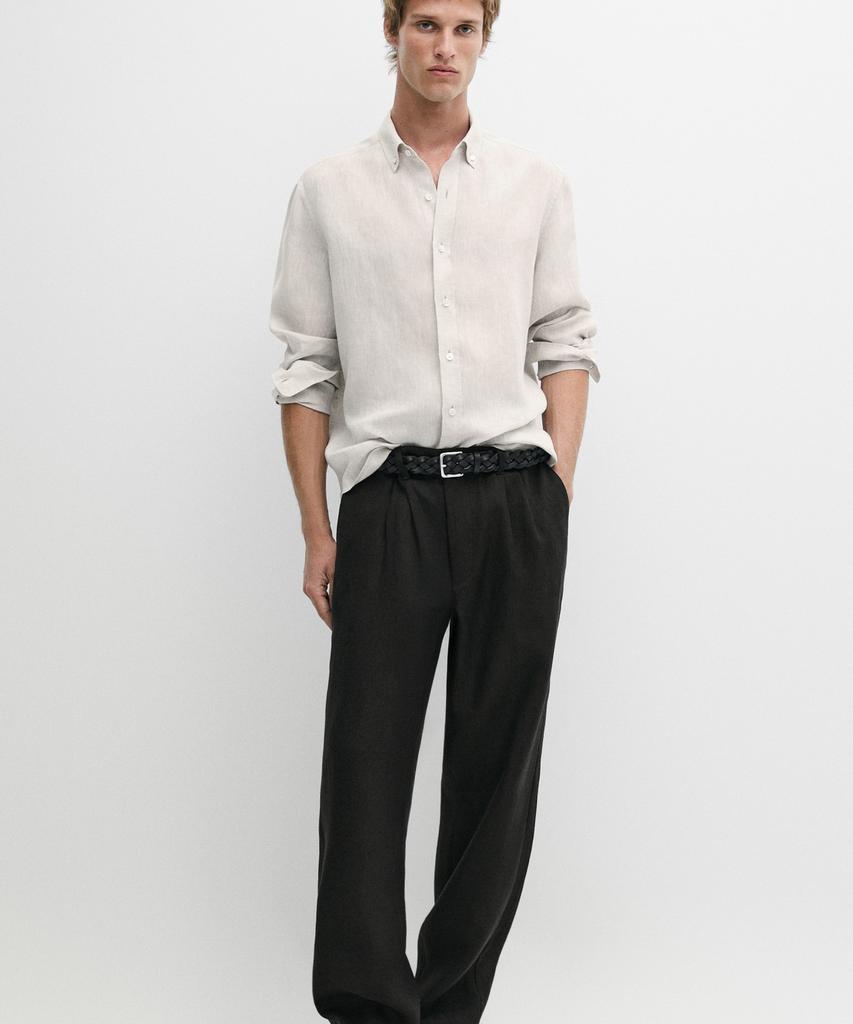 Masimodutti 100% Linen Regular Fit Shirt