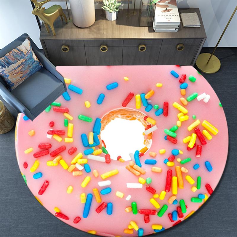 

Cartoon Print Round Area Rug,Carpet Rug for Living Room Bedroom Sofa Playroom Decor,Non-slip Floor Mat 80cmx80cm