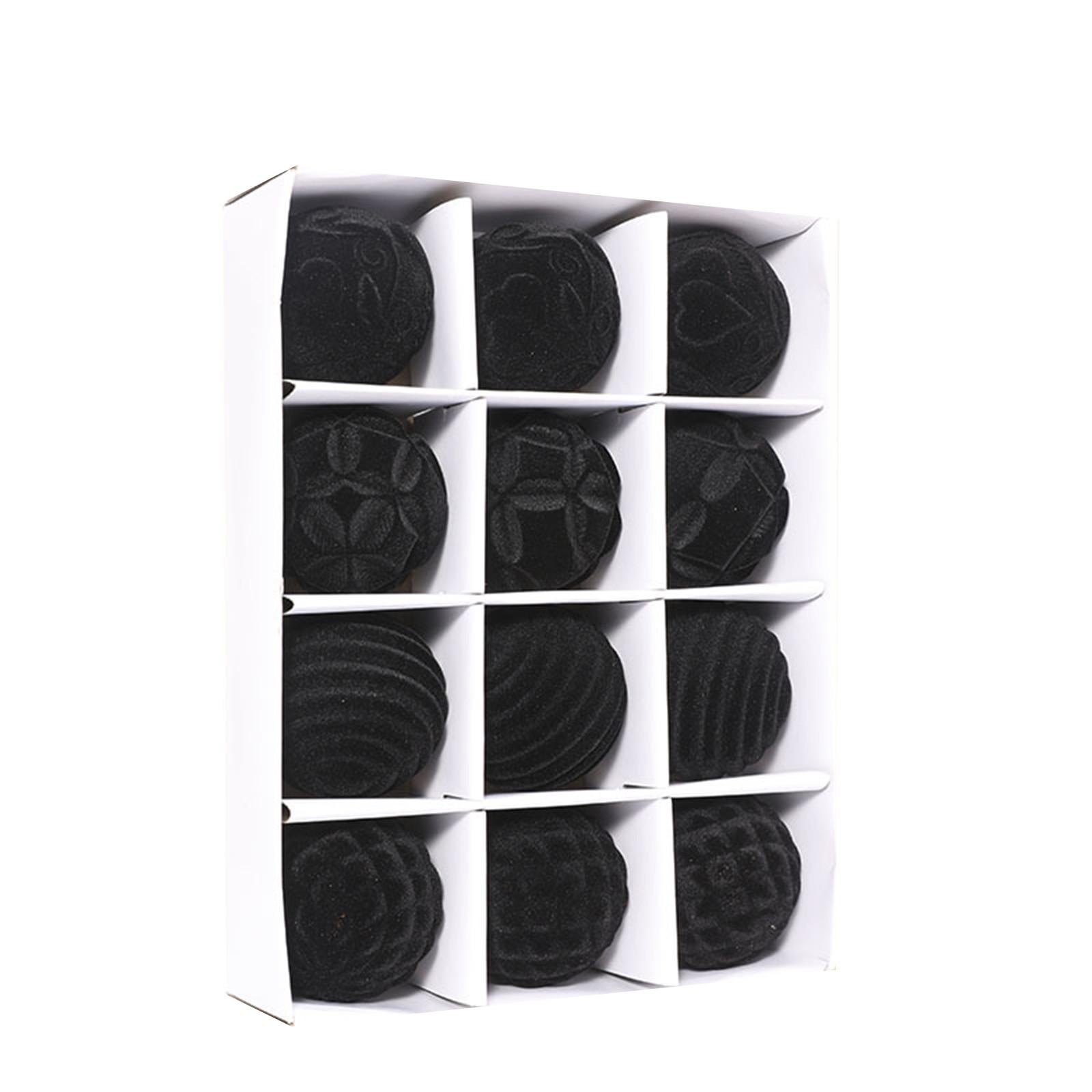 

Рождественское украшение 6 см Рождественский шар подвесное украшение Яркий шар-бочка гальванизированный пластиковый шар One Size чёрный