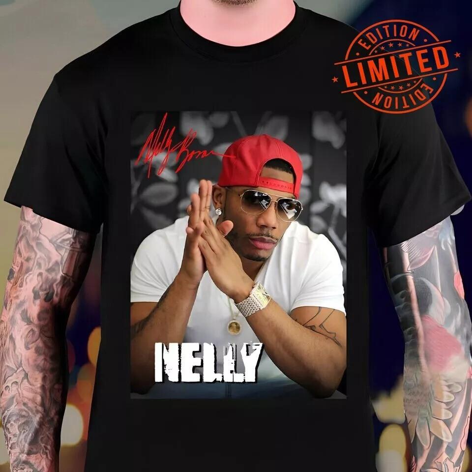 Nuova Maglietta Nelly Manica Corta Uomo S-5XL Maglietta T-Shirt Unisex