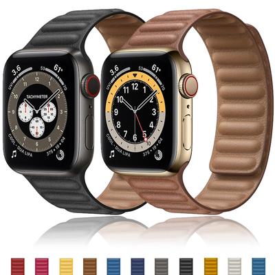 Cinturino in pelle magnetica per Apple iWatch serie 7 6 SE 5 4 3 2 1 cinturino cinturino 42 mm 38 mm 44 mm 40 mm cinturino