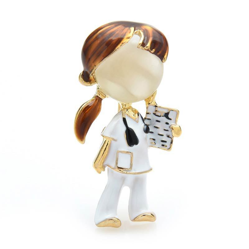 

Эмалевая брошь стетоскоп доктор медсестра значки банкет вечеринка рюкзак подарки ювелирные изделия аксессуары