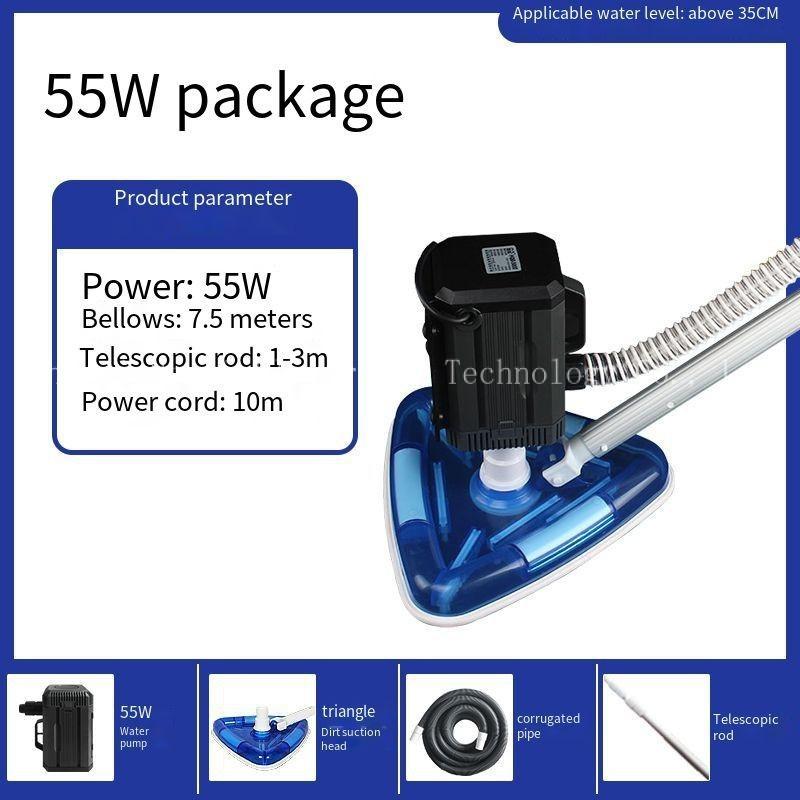 

Swimming Pool, Suction Cleaner for Underwater Vacuum Pump High Power Triangle family expenses Fish Pond Pollution Machine Filtering Device
