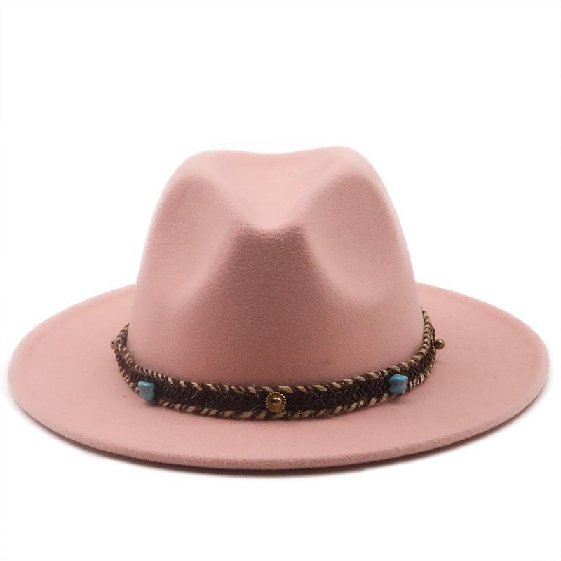 European and American High-quality Wide-brimmed Men's and Women's Fedoras, Fashionable Woolen Top Hats, and a Panama Jazz Felt Hat.