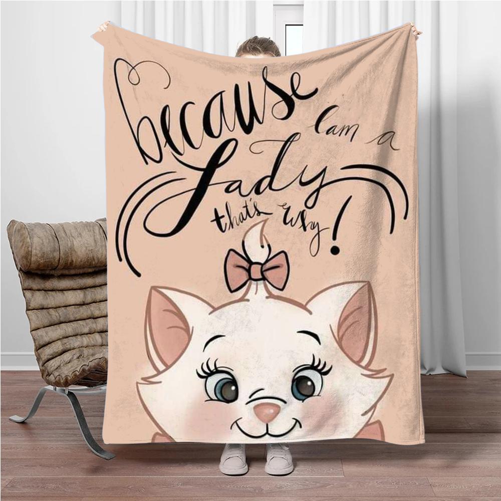 31 Style Disney Cute Cat Marie Printed Blanket Soft Warm Throw Flannel For Children And Adult Bed Sofa Outdoor Travel Girl Gifts