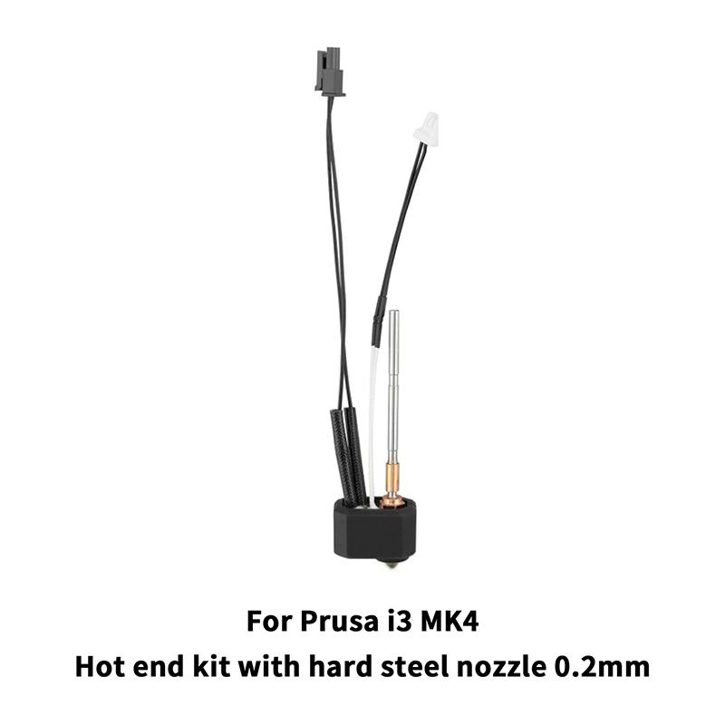For Prusa I3 MK4 Hot End Extruder Print Head Kit Heater Cartridge Heating Block Hardened Steel Nozzle For Prusa I3 MK4