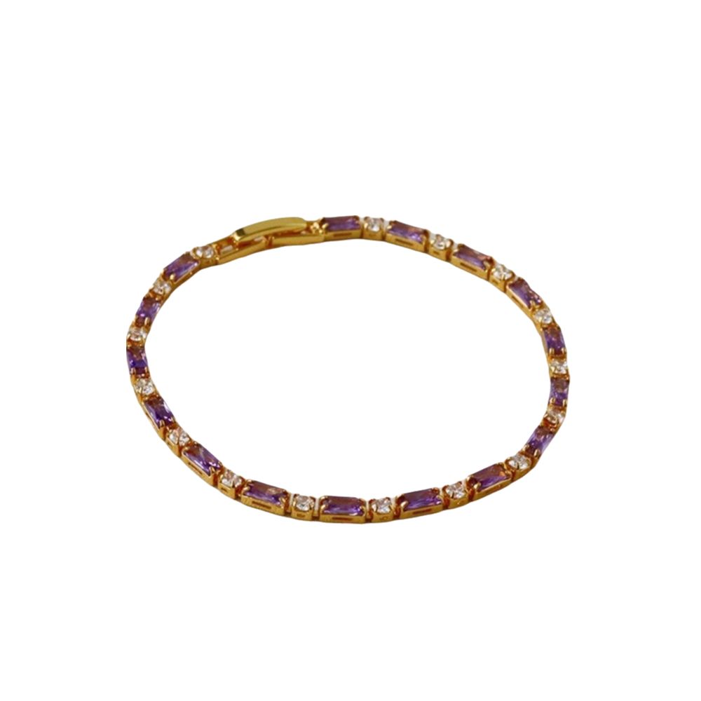 Sweet Buckle Bracelet Trendy Shiny Rhinestone Bangle Simple Cubic Zirconia Chain  Jewelry Gifts