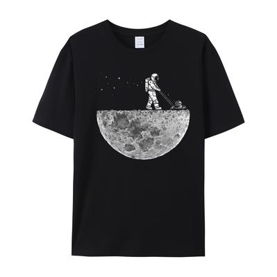 Astronaut Mond Hemisphäre Herren 100% Baumwolle Kurzarm Mode Damen T-Shirt Freizeit Streetwear