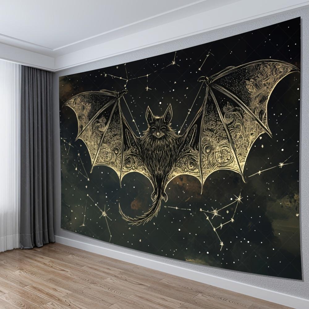 1pc Bat Pattern Tapestry - Intricate Wing Design, Perfect Wall Hanging for Living Room & Party Decor