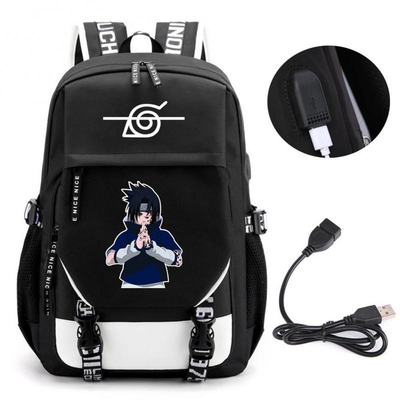 Großes Fassungsvermögen Anime Naruto Inspiriertes Rucksack für Teenager Schüler Tägliche Nutzung Laptop Reisetasche Urbaner Stil