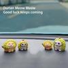 Cute Durian Cat Figures 4pcs Lovely Car Dashboard Ornaments Resin Auto Interior Decoration Car Decorations Accessories