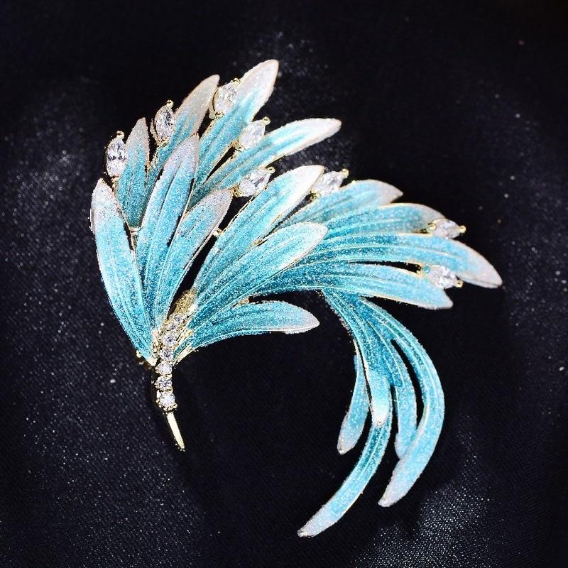 Blucome Ny Phoenix Vinge Blomsterbrosje Elegant Draktskjorte Cheongsam Atmosfære Dyrevinge Korsasje Tilbehør Draktsbrosjer
