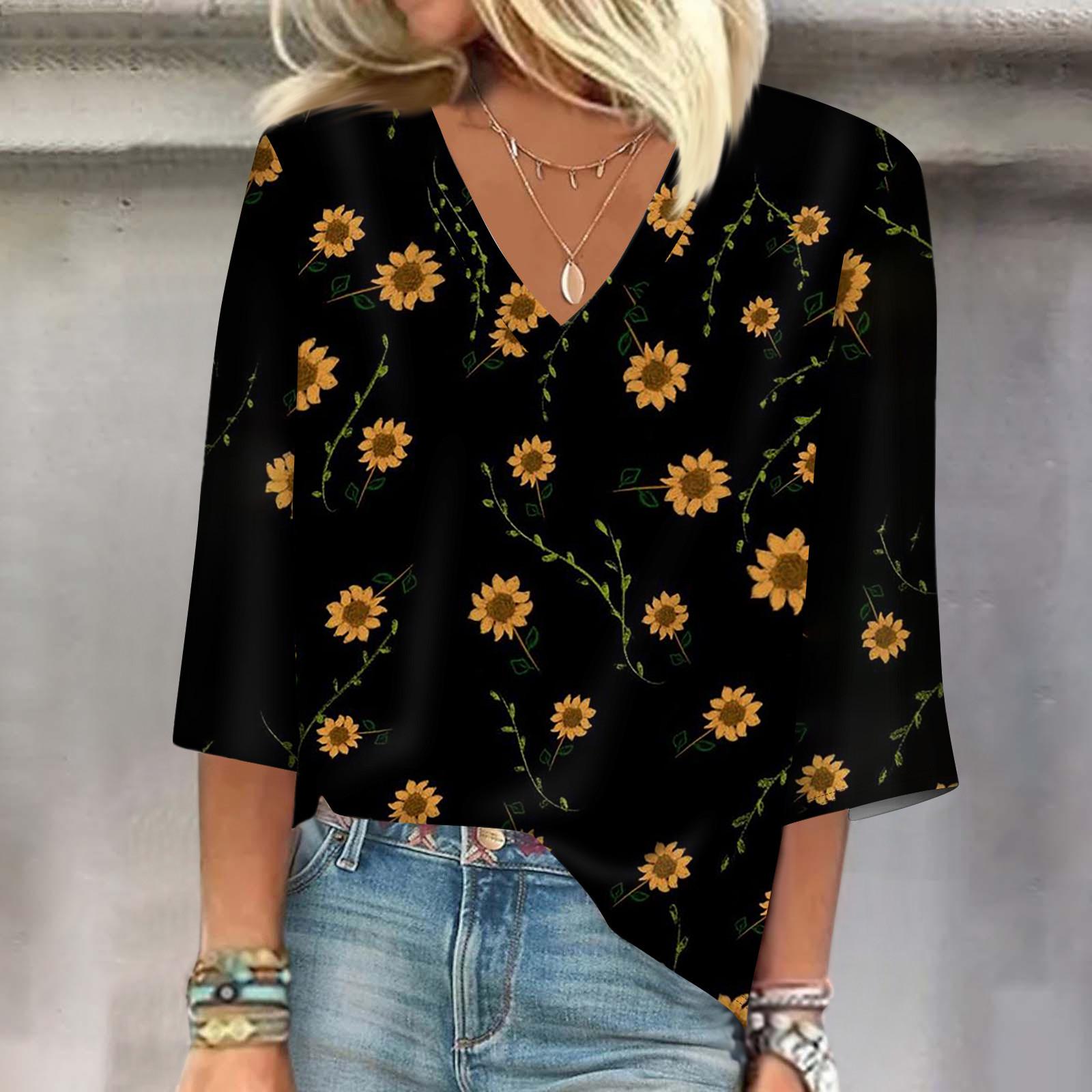 

Женский модный свободный топ с квадратным вырезом, короткими рукавами и топом с цветочным принтом S жёлтый