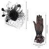 Black Fascinators Hat  Pillbox Hat Wedding Lace Gloves  Women