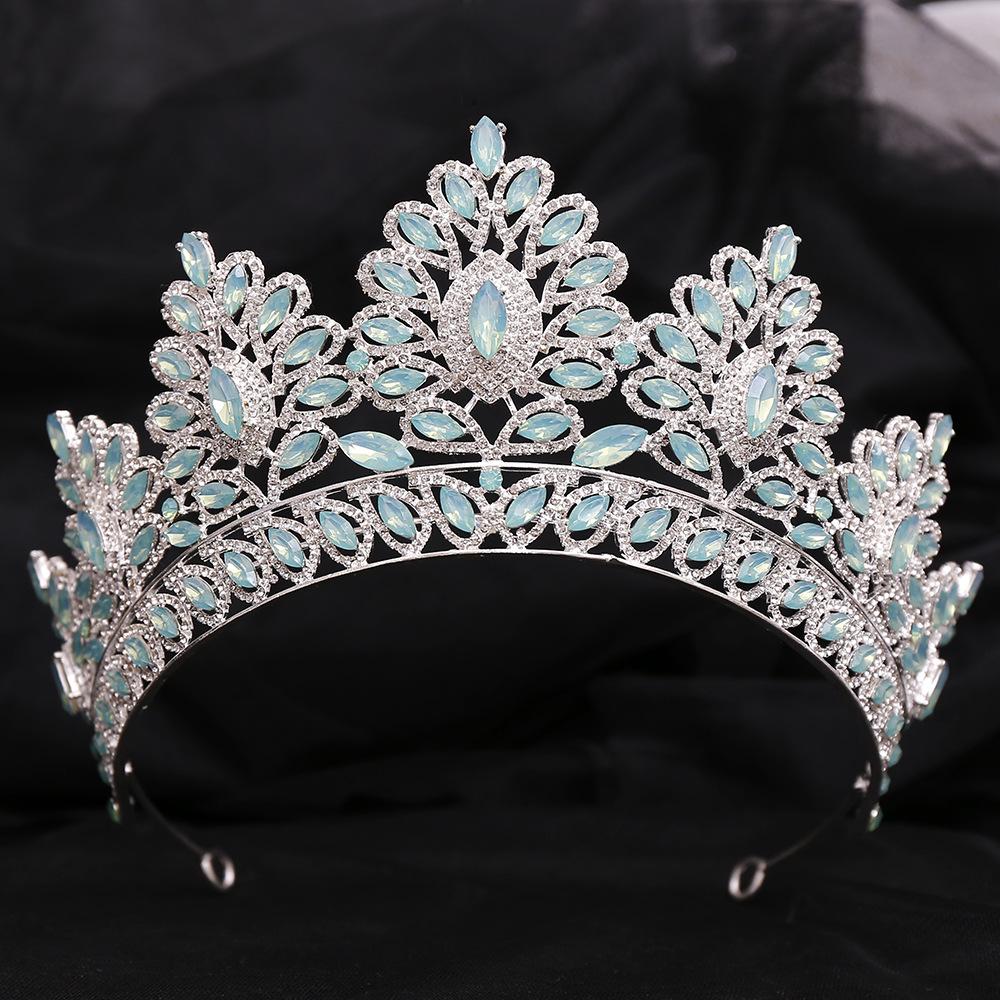 Atmospheric Wedding Headwear Large Crown Baroque New Retro Rhinestone-encrusted Hair Accessories Bridal Crown