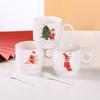 Christmas Ceramic Mug with Spoon