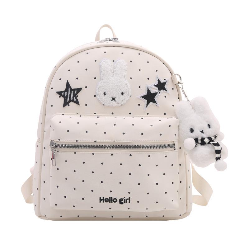 Schoolbag Korea Sweet Polka Dot Travel Backpack Women's Bag 1011 New Trendy Fashion Cartoon School Bag Cartoon Rabbit Backpack