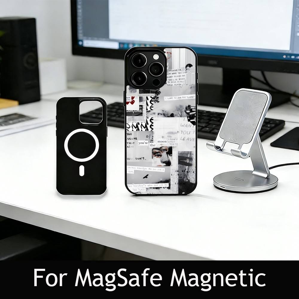 Vintage Newspaper Print Phone Case For iPhone17,16,15,14,13,12,11 Plus,Pro Magnetic For Magsafe Wireless Charging