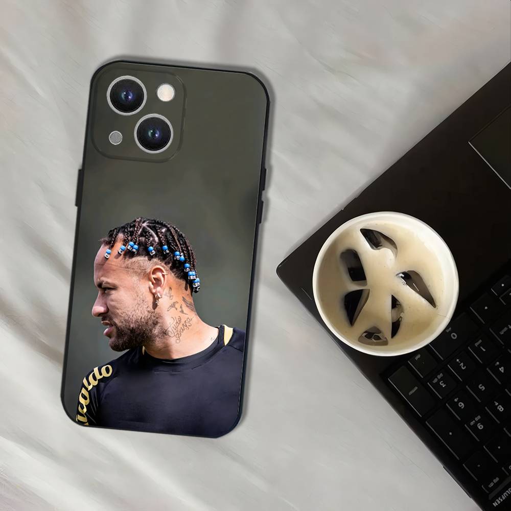 Cool Football Sport N-Neymar_S Phone Case For iPhone 16,15,14,13,12,11,Pro,XS,Max,XR,Plus,E,SE4,Mini Black Soft Cover