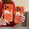 Cartoon Orange Cat iPhone 15 Pro Max Case - Anti-Fall, Big Window Design