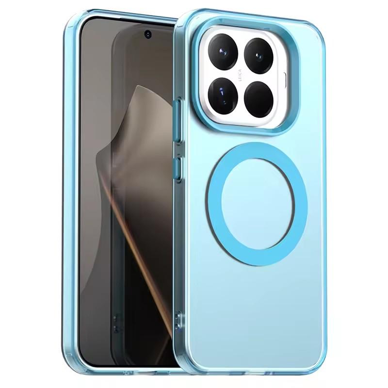 For Xiaomi 15T Pro Case Magnetic Wireless Charge Fundas Xiaomi 15T Pro Coque Matte Translucent PC Phone Cover Xiaomi 15T Pro xiaomi 15T Pro синий