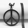 Vibrant Peace Sign Necklace - Stainless Steel Chain Jewelry for Men with Hippie Vibes - Unique Gift Idea for Friends and Family