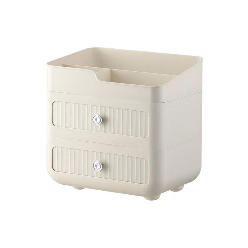 Lubangxiong Cream Style 3-Layer Cosmetic Storage Box