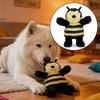 Dog Plush Bee Toy Soft Chew Toy Interactive Stuffed Squeaky Puppy Teething Toy for Dogs Tug-of-War