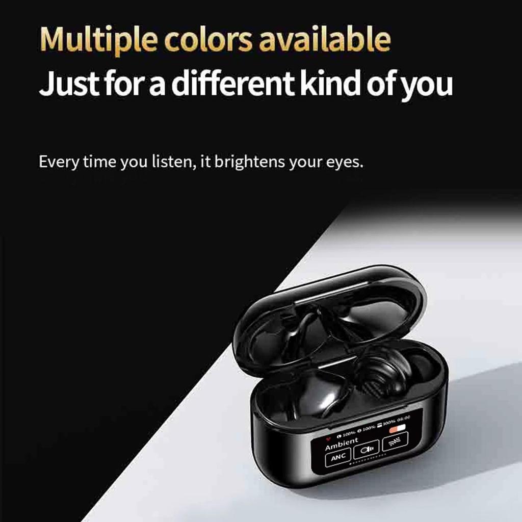 YW08 Bezprzewodowy zestaw słuchawkowy BT 5.4 z etui ładującym Smart Touch Kolorowy ekran ANC Redukcja szumów otoczenia Dźwięk przestrzenny 9D