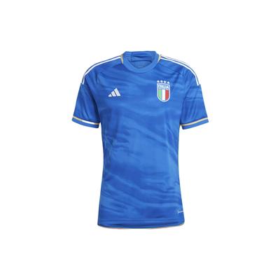 Logo Stripe Print Crew Neck Short Sleeve Soccer Jersey Men Sportswear Blue HS9895
