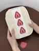 Strawberry Plush Makeup Bag: Large Capacity Travel Essential for Women